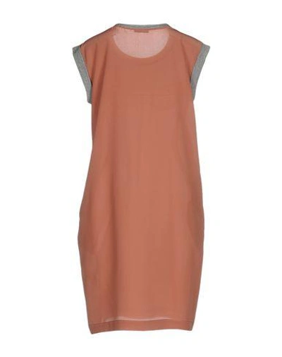 Shop Peserico Woman Mini Dress Pastel Pink Size 6 Wool