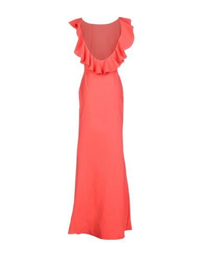 Shop Chiara Boni La Petite Robe Long Dress In Coral