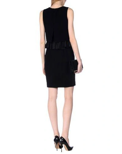 Shop Armani Collezioni Short Dresses In Black