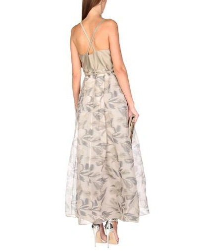 Shop Armani Collezioni Long Dress In Grey