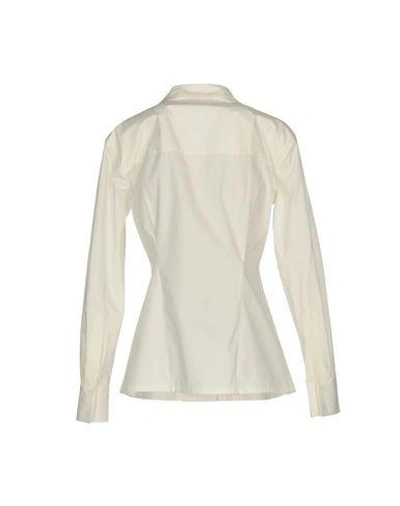 Shop Donna Karan Shirts In Ivory