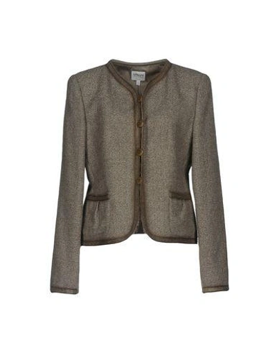 Shop Armani Collezioni Blazers In Grey