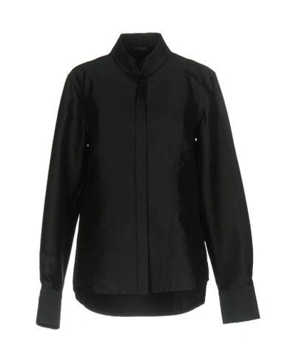 Shop Donna Karan Shirts In Black
