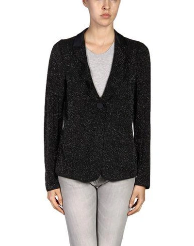 Shop Armani Collezioni Blazer In Black