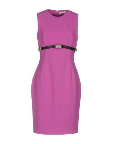 Shop Versace Knee-length Dresses In Light Purple