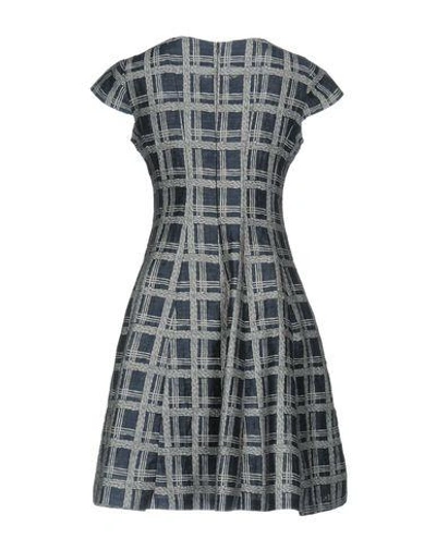 Shop Armani Collezioni Short Dresses In Slate Blue