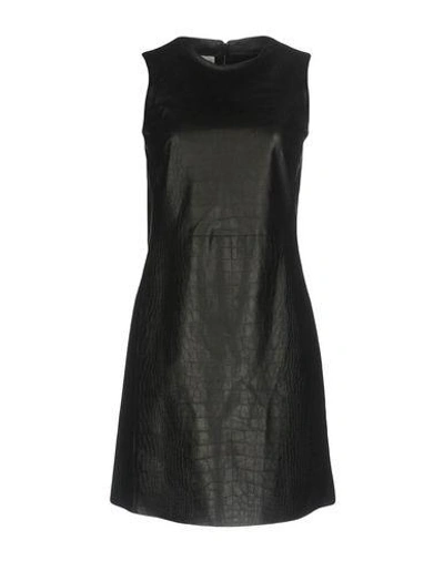 Shop Armani Collezioni Short Dress In Black