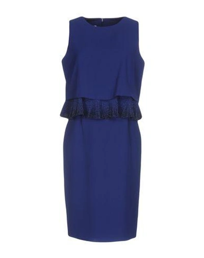 Shop Armani Collezioni Knee-length Dresses In Blue