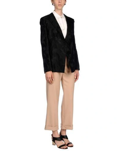 Shop Armani Collezioni Blazers In Black