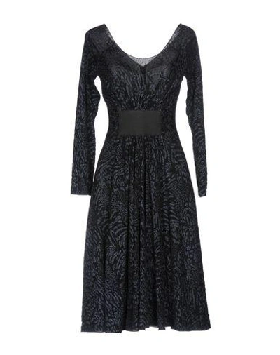 Shop Armani Collezioni Evening Dress In Dark Blue