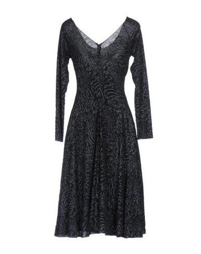 Shop Armani Collezioni Evening Dress In Dark Blue