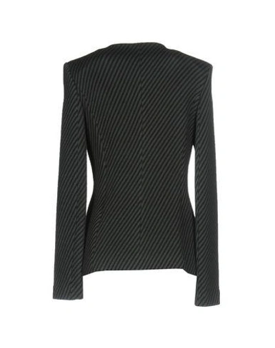 Shop Armani Collezioni Blazer In Dark Green