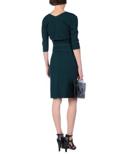 Shop Armani Collezioni Midi Dresses In Dark Green