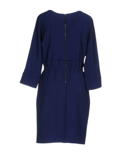 Shop Armani Collezioni Woman Short Dress Blue Size 14 Polyester