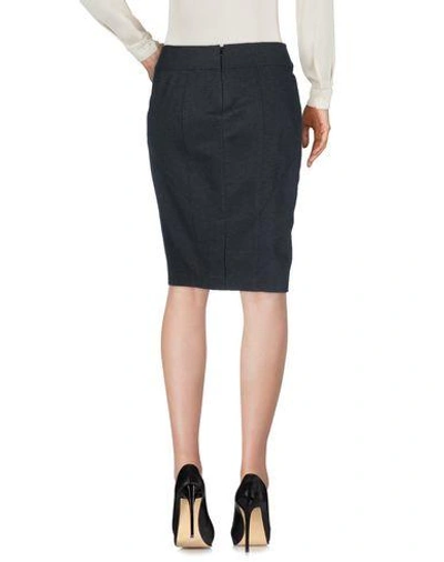 Shop Donna Karan Knee Length Skirt In Steel Grey