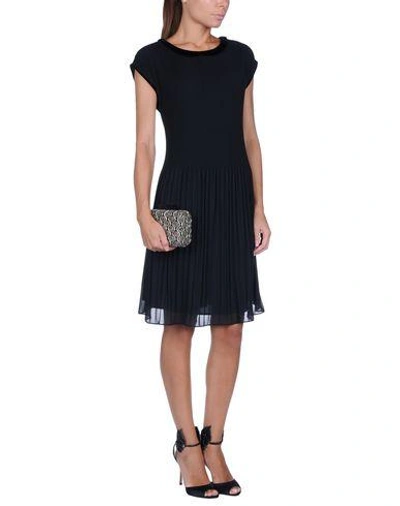 Shop Armani Collezioni Short Dress In Black