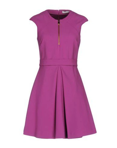 Shop Versace Short Dress In Light Purple