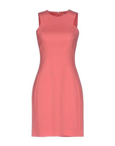 Shop Versace Short Dresses In Coral