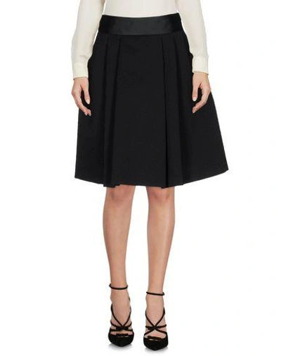 Shop Armani Collezioni Knee Length Skirt In Black