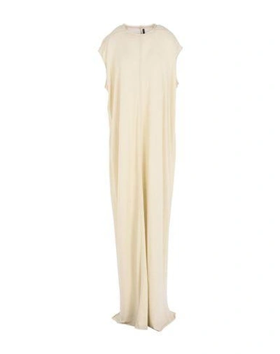Shop Rick Owens Long Dress In Ivory