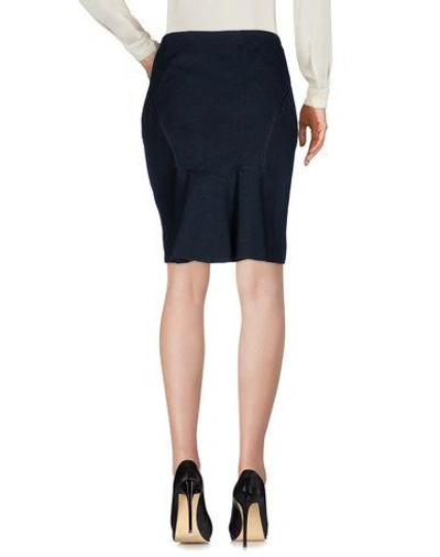 Shop Elie Tahari Knee Length Skirt In Dark Blue