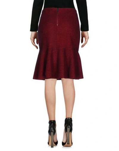 Shop Elie Tahari Knee Length Skirt In Maroon