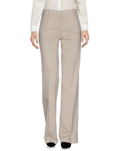 Shop Incotex Casual Pants In Light Grey