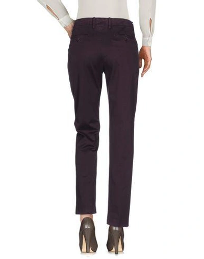 Shop Incotex Casual Pants In Deep Purple