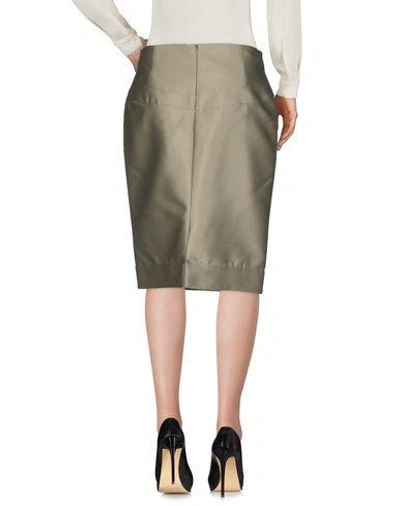 Shop Armani Collezioni Woman Midi Skirt Grey Size 10 Polyester, Silk