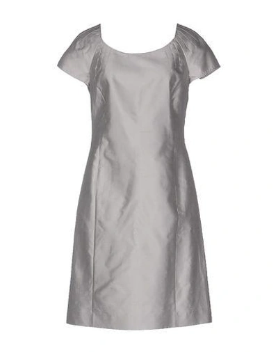 Shop Armani Collezioni Short Dress In Grey