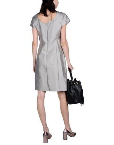 Shop Armani Collezioni Short Dress In Grey