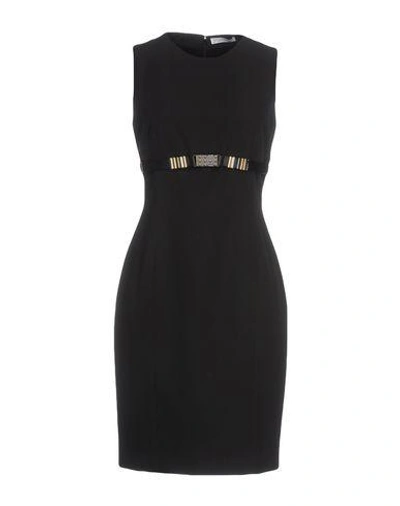 Shop Versace Knee-length Dress In Black