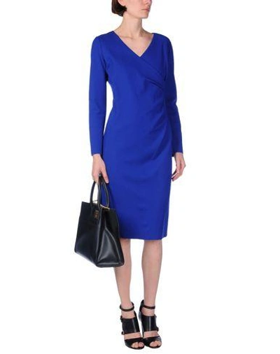 Shop Armani Collezioni Midi Dresses In Blue