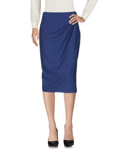 Shop Armani Collezioni 3/4 Length Skirt In Blue