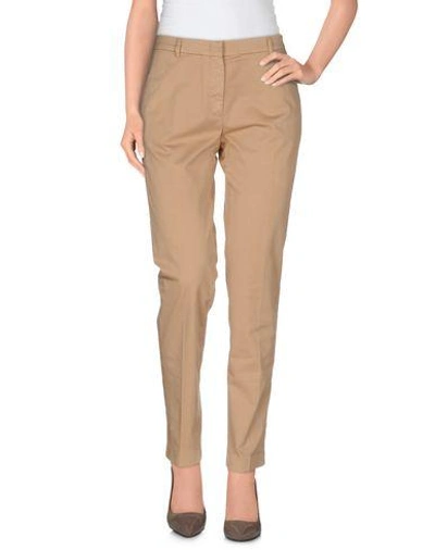 Shop Incotex Woman Pants Camel Size 29 Cotton, Elastane In Beige