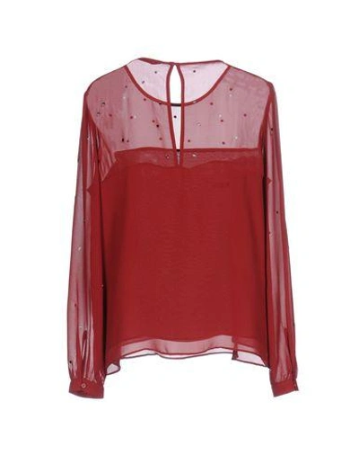 Shop French Connection Blouses In Maroon