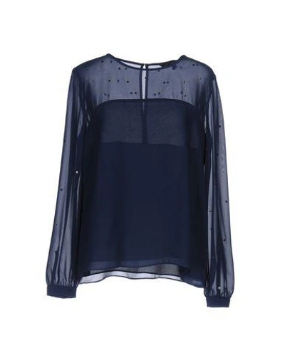 Shop French Connection Blouse In Dark Blue