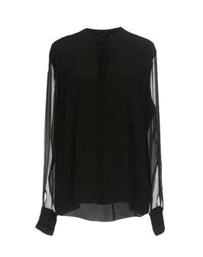 Shop Elie Tahari Silk Shirts & Blouses In Black