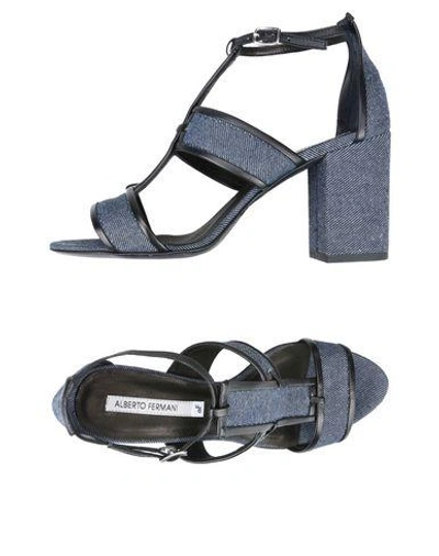 Shop Alberto Fermani Sandals In Blue