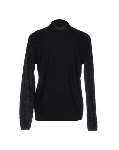 Shop Armani Collezioni Sweater In Dark Blue