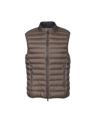 Shop Armani Collezioni Down Jacket In Dove Grey