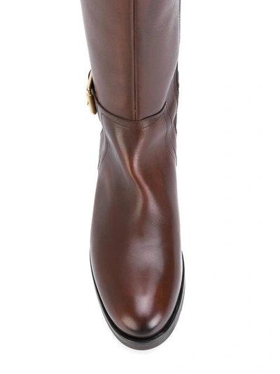 Shop Tommy Hilfiger Knee High Boots In Brown