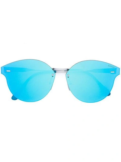 Shop Retrosuperfuture Tuttoente Panama Sunglasses In Blue