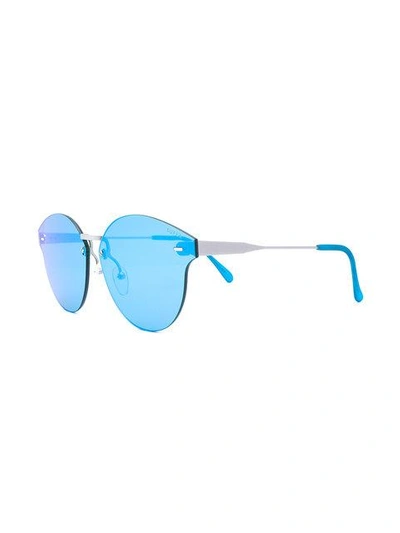 Shop Retrosuperfuture Tuttoente Panama Sunglasses In Blue