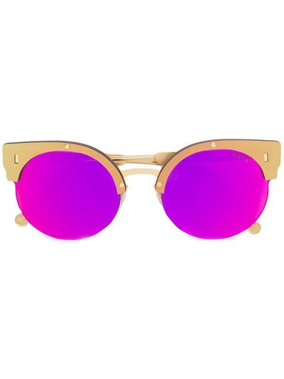 Shop Retrosuperfuture Era Cateye Sunglasses In Metallic