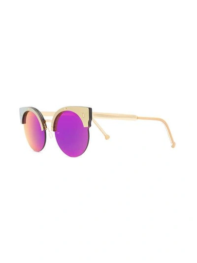 Shop Retrosuperfuture Era Cateye Sunglasses In Metallic
