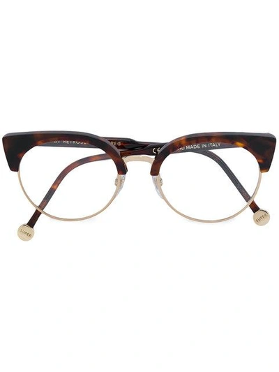 Shop Retrosuperfuture Numero 30 Classic Glasses In Brown
