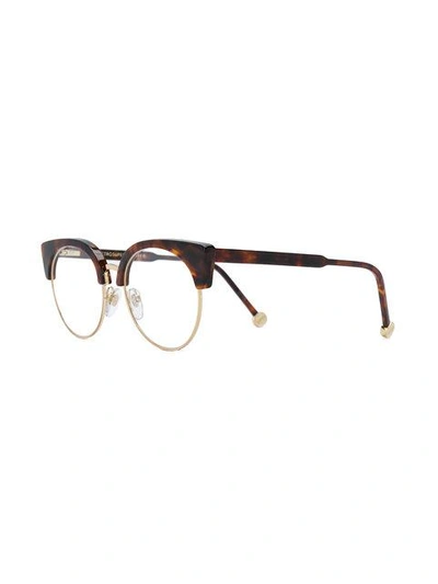 Shop Retrosuperfuture Numero 30 Classic Glasses In Brown