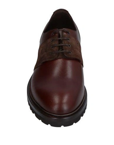 Shop A.testoni A. Testoni Man Lace-up Shoes Burgundy Size 8.5 Soft Leather In Red