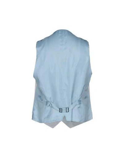 Shop Canali Suit Vest In Sky Blue